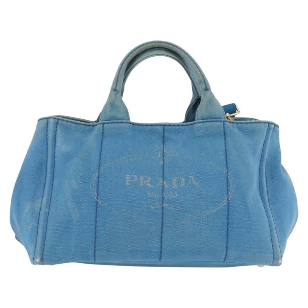 Prada Canvas Canapa M Handbag Blue